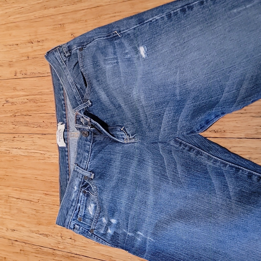 Abercrombie And Fitch Blue Distressed Jeans ERIN - Picture 5 of 9